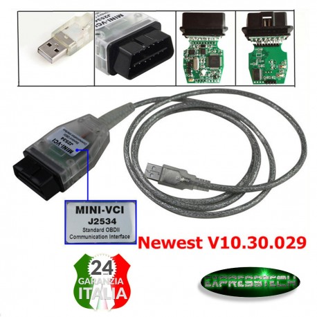 Mini VCI J2534 Cavo diagnostico OBD2 per Toyota Lexus Scion TIS Techstream